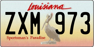 LA license plate ZXM973