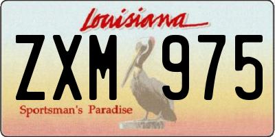 LA license plate ZXM975