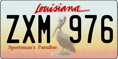 LA license plate ZXM976
