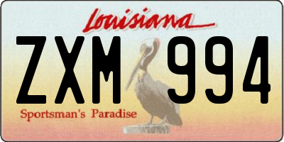 LA license plate ZXM994
