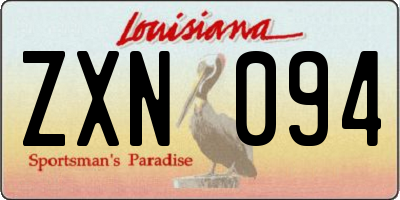 LA license plate ZXN094