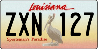 LA license plate ZXN127