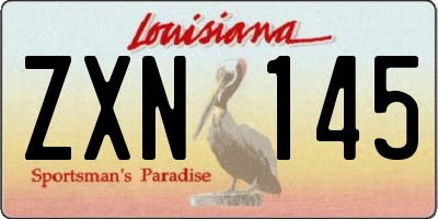 LA license plate ZXN145