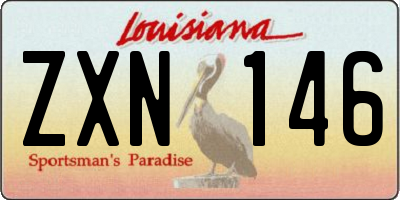 LA license plate ZXN146