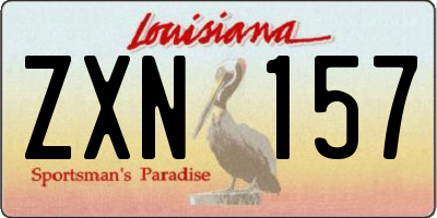 LA license plate ZXN157