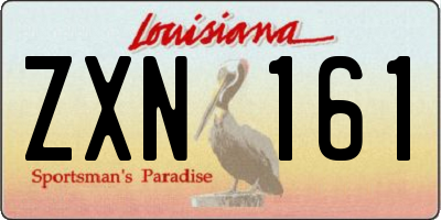 LA license plate ZXN161