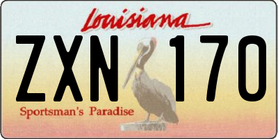 LA license plate ZXN170