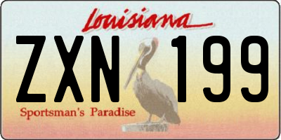 LA license plate ZXN199