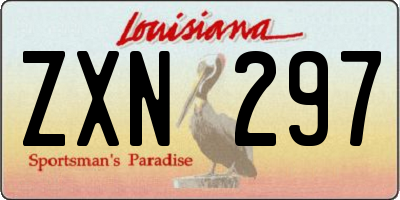 LA license plate ZXN297