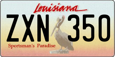 LA license plate ZXN350