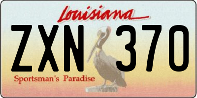 LA license plate ZXN370