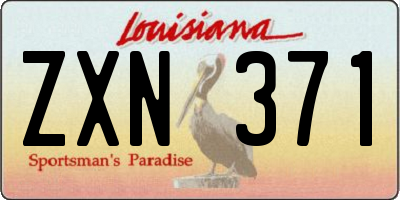 LA license plate ZXN371