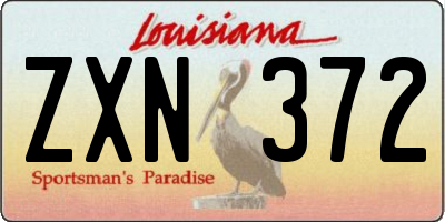 LA license plate ZXN372