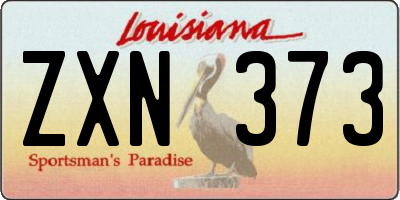 LA license plate ZXN373