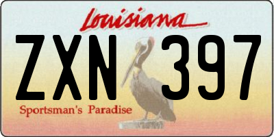 LA license plate ZXN397