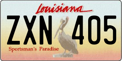 LA license plate ZXN405