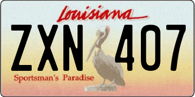 LA license plate ZXN407