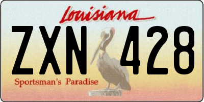 LA license plate ZXN428