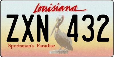 LA license plate ZXN432