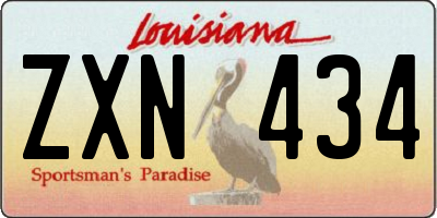 LA license plate ZXN434