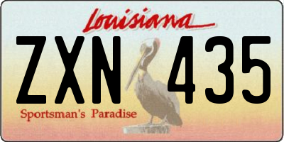 LA license plate ZXN435