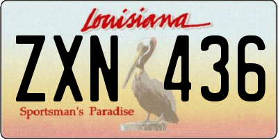 LA license plate ZXN436