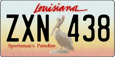 LA license plate ZXN438