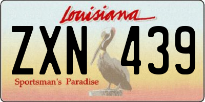 LA license plate ZXN439