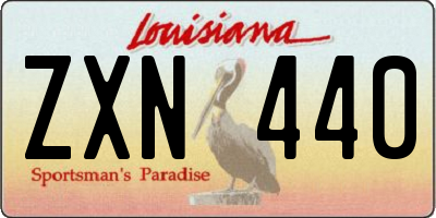 LA license plate ZXN440