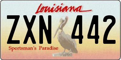 LA license plate ZXN442