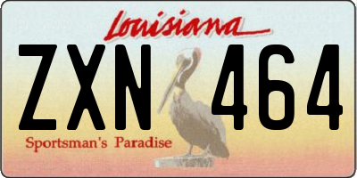 LA license plate ZXN464