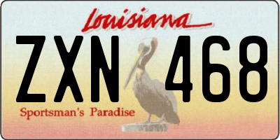 LA license plate ZXN468