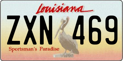 LA license plate ZXN469