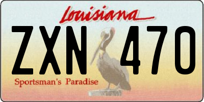 LA license plate ZXN470