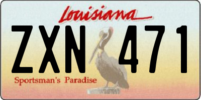 LA license plate ZXN471