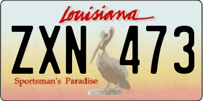 LA license plate ZXN473