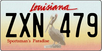 LA license plate ZXN479