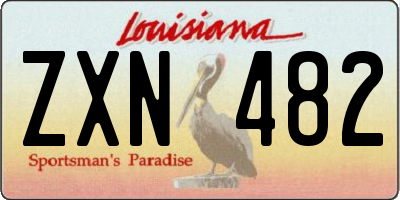 LA license plate ZXN482