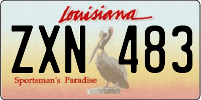 LA license plate ZXN483