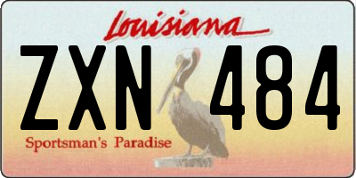 LA license plate ZXN484