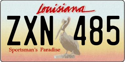 LA license plate ZXN485