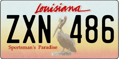 LA license plate ZXN486