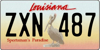 LA license plate ZXN487