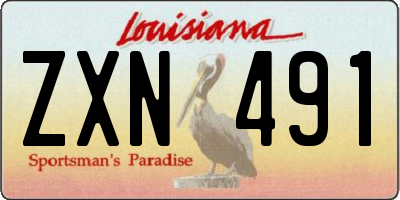 LA license plate ZXN491