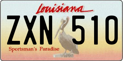 LA license plate ZXN510