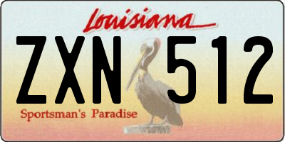 LA license plate ZXN512