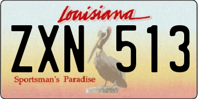 LA license plate ZXN513