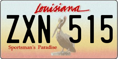 LA license plate ZXN515