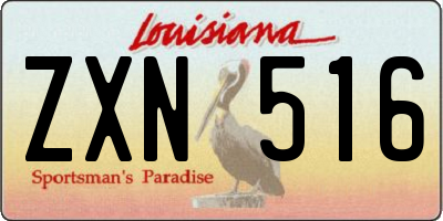 LA license plate ZXN516