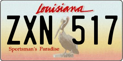 LA license plate ZXN517